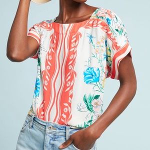 Maeve Romina Scarf-Printed Top